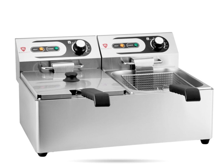 Podwójna frytownica elektryczna 2 x 6 L | 2 x 3 KW RESTO QUALITY