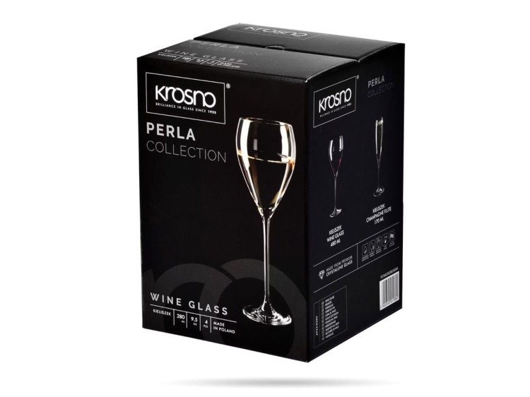 Kieliszki do wina Perla 280 ml zestaw 4 szt KROSNO