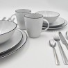 Komplet naczyń ze sztućcami dla 2 os 16 el Duet prezent porcelana LUBIANA