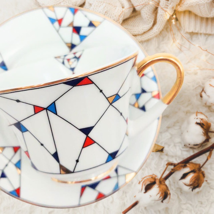 Filiżanka z spodkiem 250 ml Arlekin PORCELANA BOGUCICE