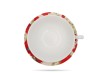 Filiżanka ze spodkiem kwiaty maki 250 ml porcelana na prezent CARMANI