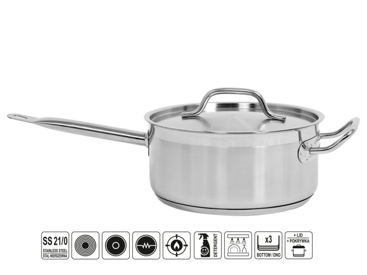 Rondel z pokrywką stal nierdzewna 5 L YATO
