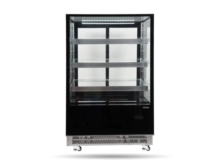 Witryna chłodnicza 400L czarna 90x80x144 YATO