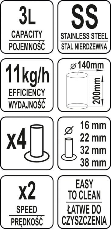 Nadziewarka do kiełbas 3L 11kg/h YATO