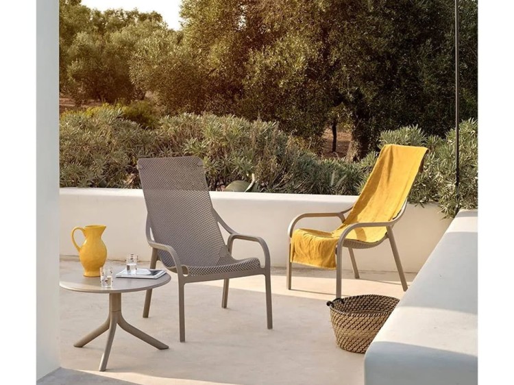 Stolik ogrodowy Spritz czarny antracyt ∅ 60,5 cm, wys. 76,5 i 40 cm NARDI