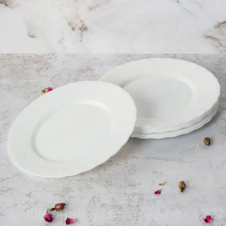 Serwis obiadowy z dużą salaterką 6 os 19 el biały Trianon LUMINARC