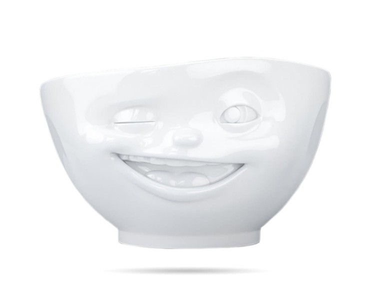 Salaterka 500 ml Oczko Winking biała porcelana prezent TASSEN 58PRODUCTS