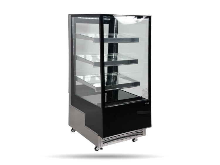 Witryna chłodnicza 300 L czarna 65x80x144 cm YATO