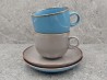 Filiżanka ze spodkiem 250 ml Rustic Niebieska ALUMINA PORCELANA BOGUCICE