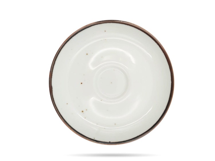 Filiżanka ze spodkiem 250 ml Rustic Biała ALUMINA PORCELANA BOGUCICE