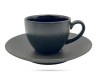 Filiżanka ze spodkiem 200 ml Terrea Black Alumina PORCELANA BOGUCICE