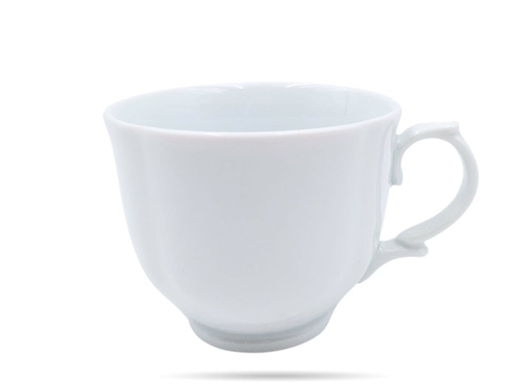 Filiżanki ze spodkami 220 ml 2 szt prezent Perla White PORCELANA BOGUCICE