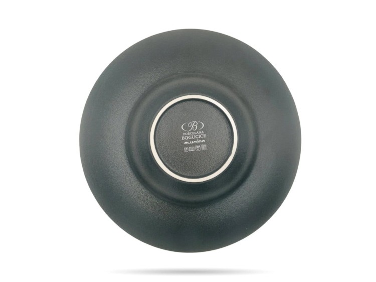 Talerz do pasty risotto 28 cm czarny Terrea Black PORCELANA BOGUCICE