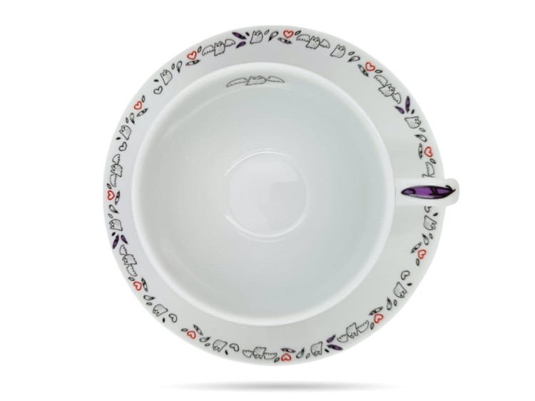 Filiżanka ze spodkiem 320 ml Strziga kolekcja śląska PORCELANA BOGUCICE
