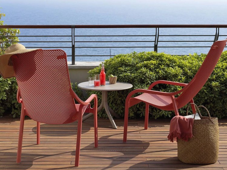 Stolik ogrodowy Spritz czarny antracyt ∅ 60,5 cm, wys. 76,5 i 40 cm NARDI