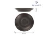 Spodek do filiżanki Coal 16 cm czarny Seasons porcelana PORLAND