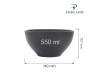 Salaterka miska Coal Seasons 14 cm 550 ml czarna porcelana PORLAND