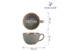 Filiżanka bez spodka Stone Seasons 250 ml szara porcelana PORLAND