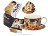 Filiżanka ze spodkiem Klimt Pocałunek 250 ml porcelana CARMANI