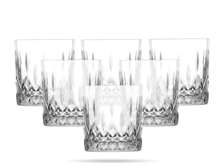 Niskie szklanki do whisky, drinków, napoi zestaw 6 szt 430 ml Odin LAV