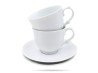 Filiżanki ze spodkami 220 ml 2 szt prezent Perla White PORCELANA BOGUCICE
