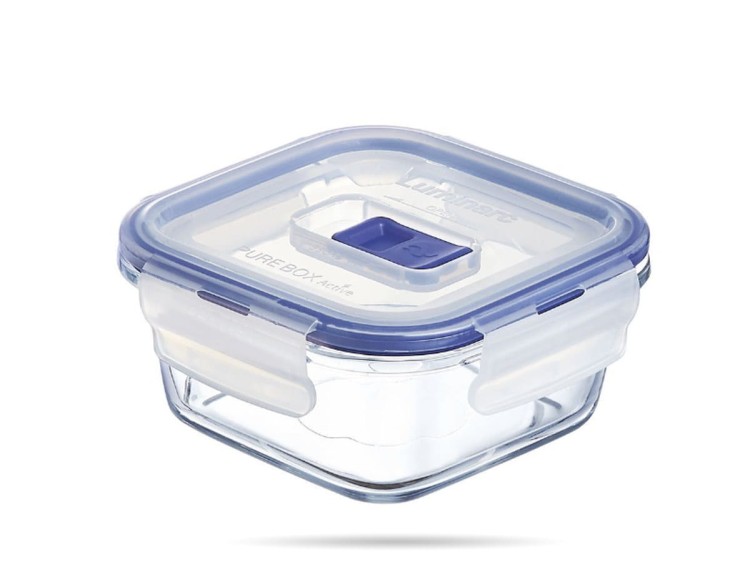 Zestaw Pure Box Active 3 kwadratowy Lunchbox 380 ml 760 ml 1,22 L LUMINARC
