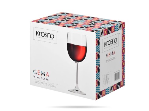Kieliszki do wina 340 ml zestaw 6 szt Gema KROSNO