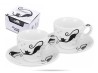 Filiżanki ze spodkami 100 ml koty poducha Crazy Cat espresso CARMANI