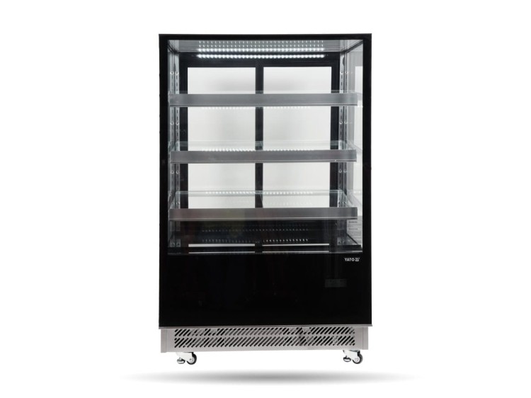 Witryna chłodnicza 400L czarna 90x80x144 YATO