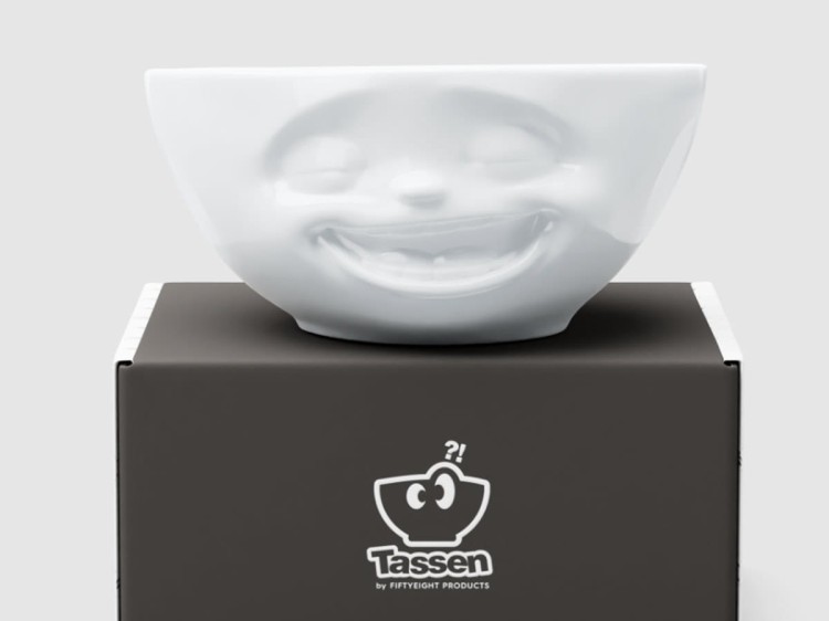 Uśmiechnięta salaterka 350 ml LAUGHING! porcelana prezent Tassen 58PRODUCTS