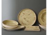 Talerz serwingowy Olive 21,5 x 18 cm zielony Earth Colours porcelana FINE DINE