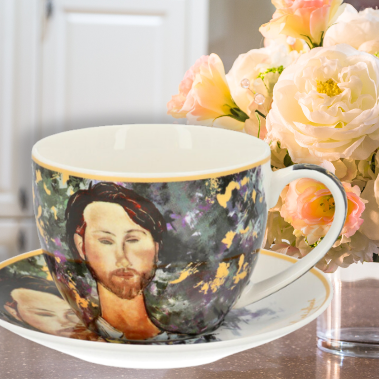 Filiżanka ze spodkiem Modigliani Leopold 250 ml porcelana na prezent CARMANI