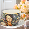 Filiżanka ze spodkiem Modigliani Leopold 250 ml porcelana na prezent CARMANI