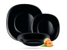 Serwis obiadowy dla 6 osób 18 elementów czarny Carine LUMINARC