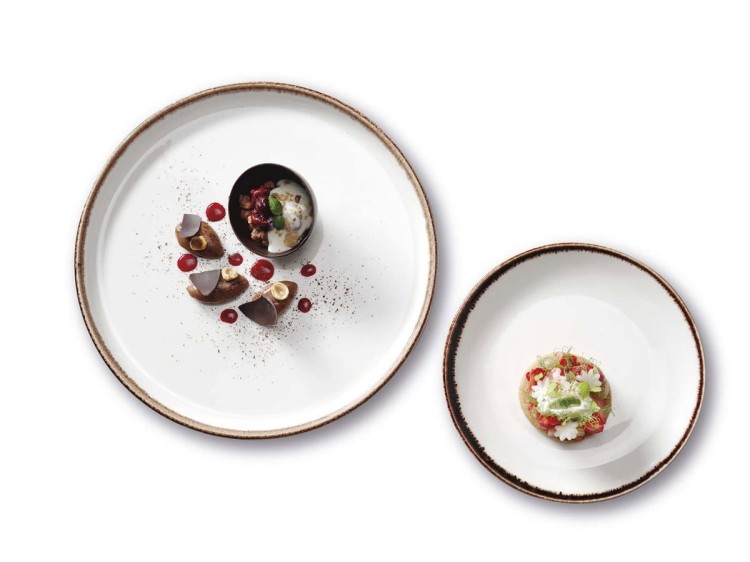 Talerz obiadowy Vanilla 26 cm talerz płytki kremowy porcelana FINE DINE
