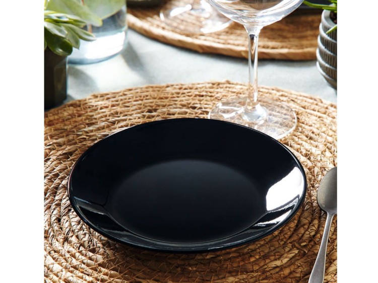 Serwis obiadowy dla 6 osób 18 el czarny Zelie ARCOPAL