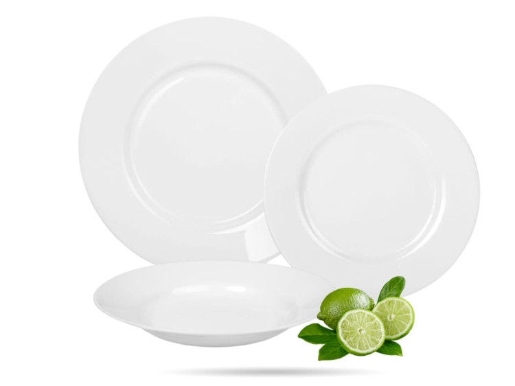 Serwis obiadowy dla 6 osób 18 elementów biały Every Day LUMINARC