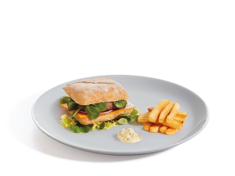 Serwis obiadowy z dużą salaterką 6 os 19 el szary Diwali LUMINARC