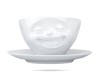 Uśmiechnięta filiżanka ze spodkiem LAUGHING prezent Tassen 58PRODUCTS