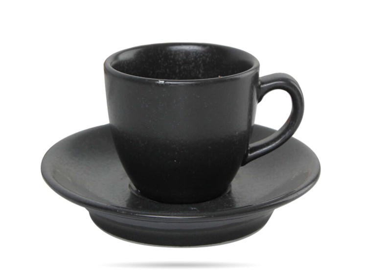 Filiżanka bez spodka espresso Coal 80 ml czarna porcelana Seasons PORLAND