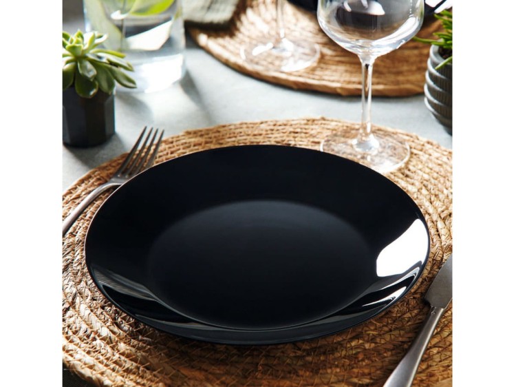 Serwis obiadowy dla 6 osób 18 el czarny Zelie ARCOPAL