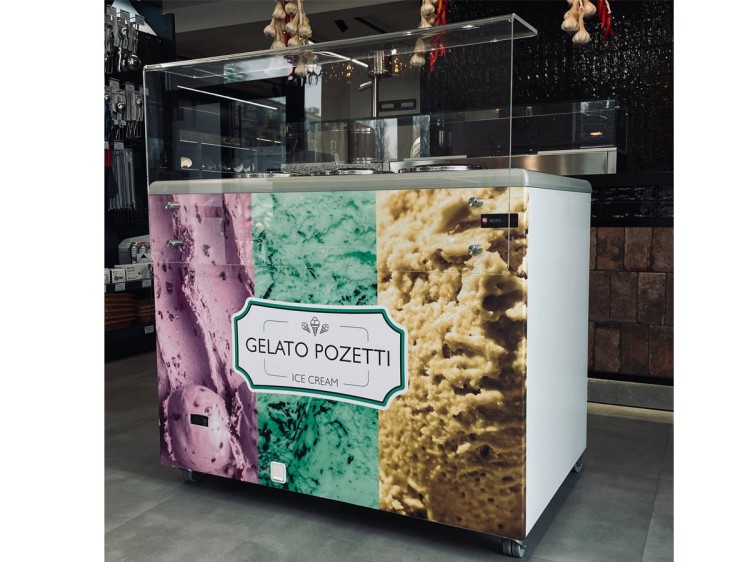 Dystrybutor witryna do lodów Gelato Pozzetti 8 tub RESTO QUALITY