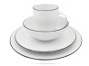 Komplet naczyń ze sztućcami dla 2 os 16 el Duet prezent porcelana LUBIANA