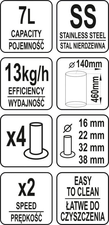 Nadziewarka do kiełbas 7L 13kg/h YATO