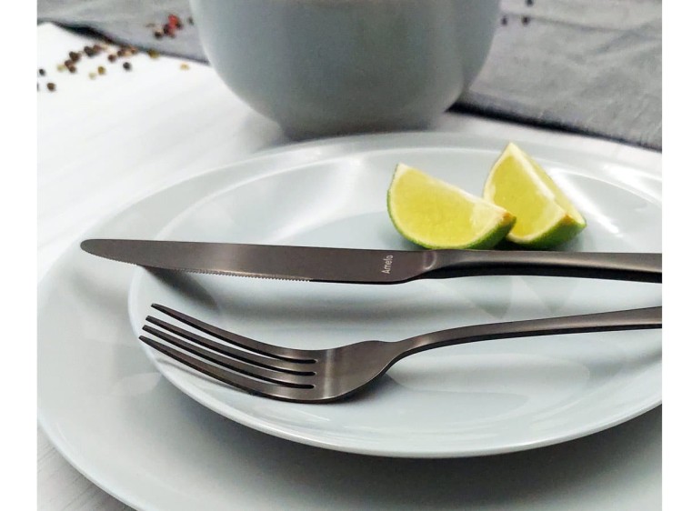 Serwis obiadowy z dużą salaterką 6 os 19 el szary Diwali LUMINARC