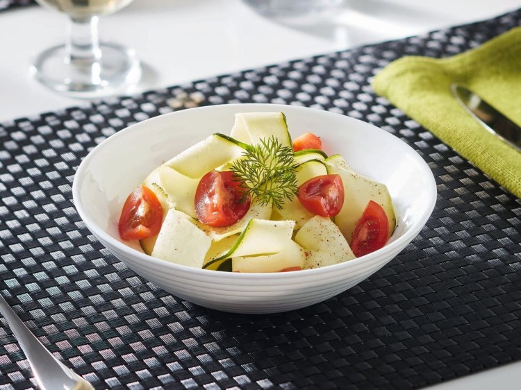 Serwis kawowo obiadowy dla 6 os 38 el czarno - biały Harena LUMINARC