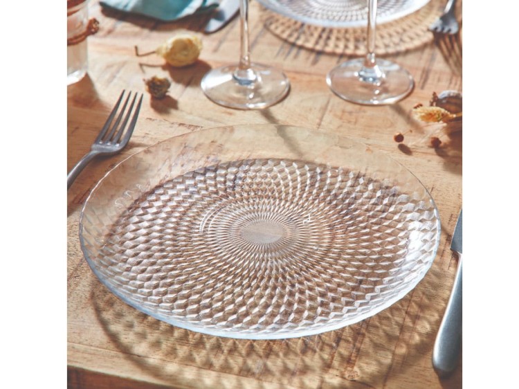 Serwis obiadowy dla 6 osób 18 elementów przezroczysty Pampille LUMINARC