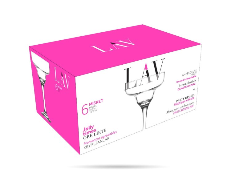 6 x Kieliszek do Margarity 300 ml Misket LAV