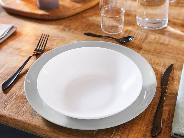 Serwis obiadowy dla 4 os 12 elementów biały Diwali LUMINARC