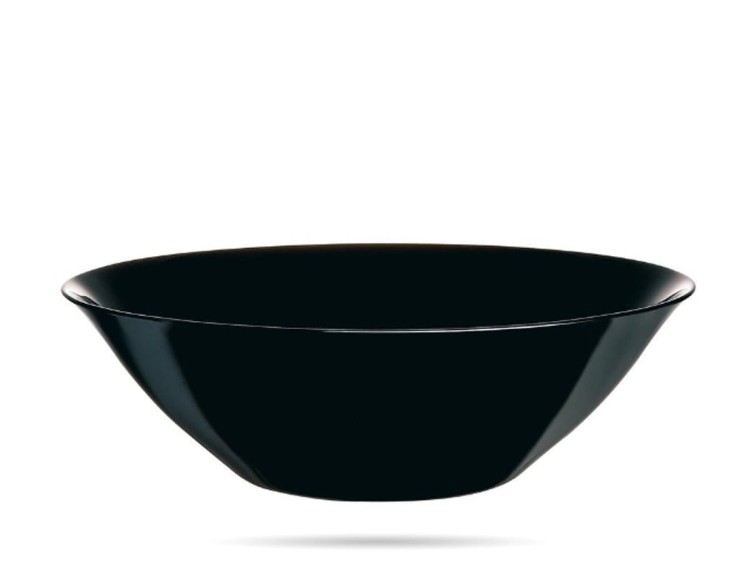 Serwis obiadowy z salaterką dla 12 osób 37 el czarno biały Carine LUMINARC